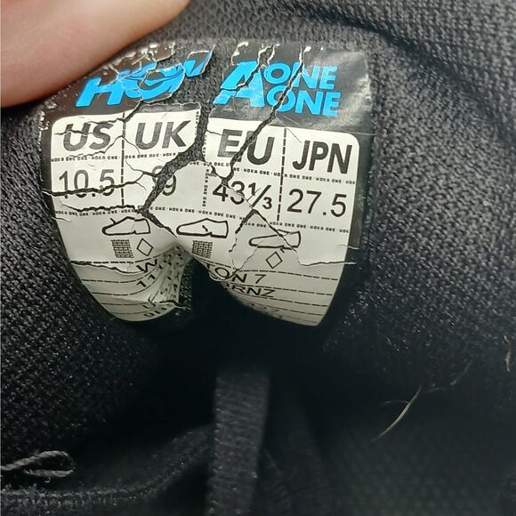 Hoka One One Women's Clifton 7 Gold Athletic Running Sneakers Shoes Black 10.5 - Picture 7 of 11